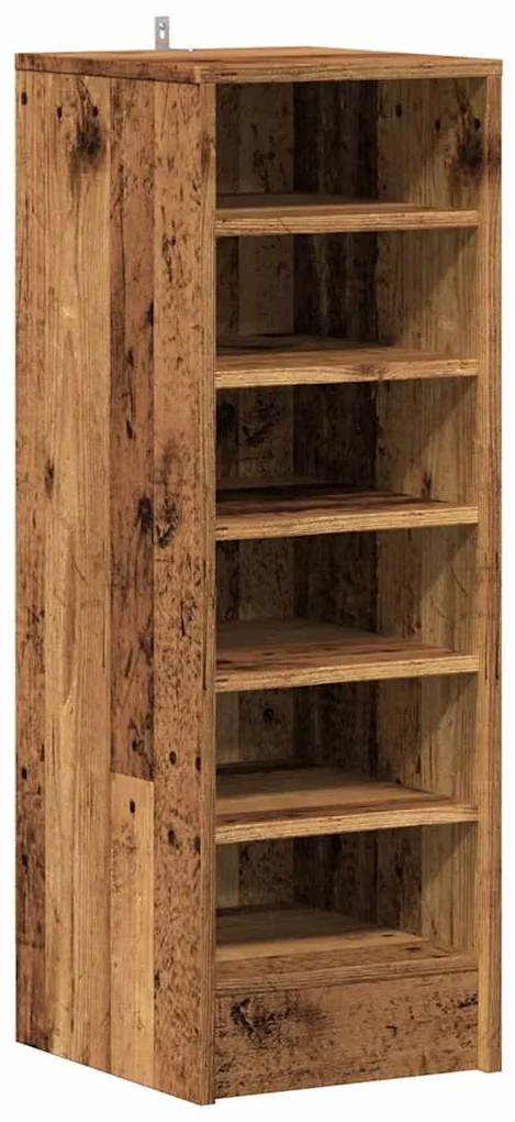 ντουλάπι παπουτσιών Παλιό ξύλο 32x35x92 cm Κατασκευασμένο ξύλο - Καφέ