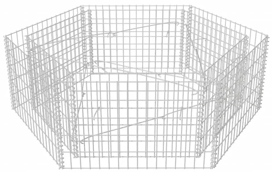 vidaXL Συρματοκιβώτιο - Γλάστρα Υπερυψωμένη Εξάγωνη 160 x 140 x 50 εκ.