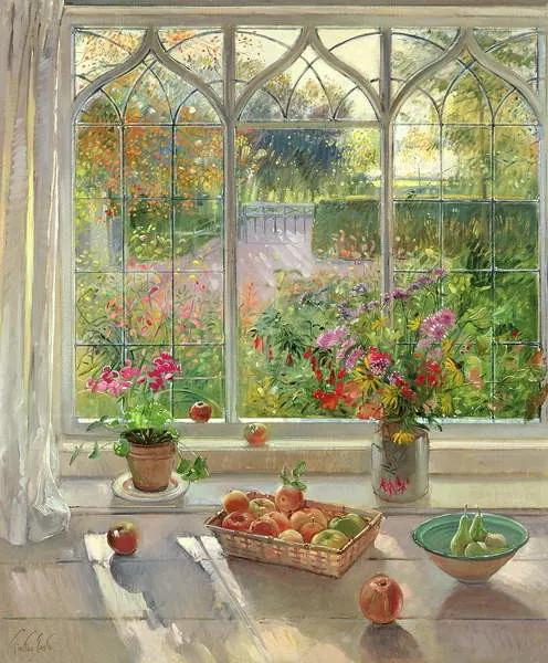 Αναπαραγωγή Autumn Fruit and Flowers, 2001, Timothy Easton