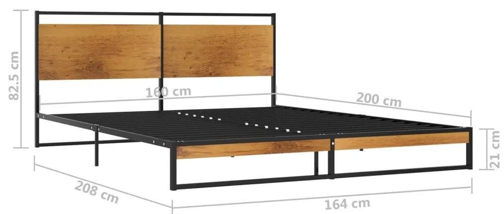 vidaXL Πλαίσιο Κρεβατιού 160 x 200 εκ. Μεταλλικό