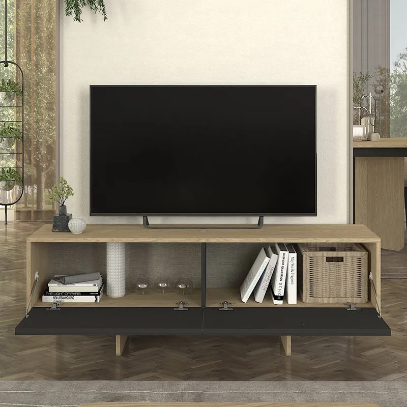 ΕΠΙΠΛΟ ΤΗΛΕΟΡΑΣΗΣ LAVA MEGAPAP ΧΡΩΜΑ ROTA OAK - ΑΝΘΡΑΚΙ 150X35X51,3ΕΚ.