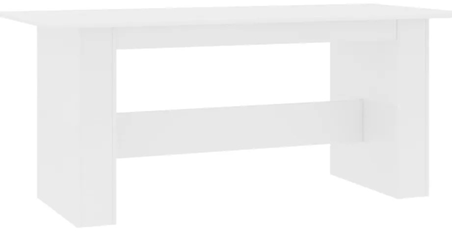 vidaXL Τραπεζαρία Λευκή 180 x 90 x 76 εκ. από Επεξ. Ξύλο