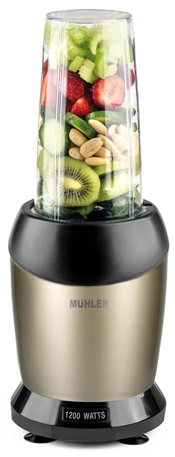 Muhler MNB-1205 Μπλέντερ για Smoothies 1lt, 1200W, Χρυσό