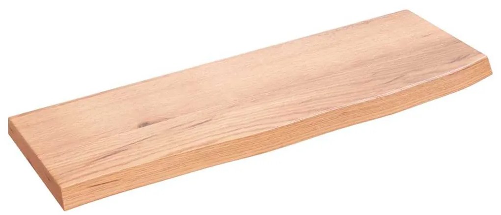 vidaXL Ράφι Τοίχου Ανοιχτό Καφέ 60x20x2 εκ. Επεξεργ. Μασίφ Ξύλο Δρυός
