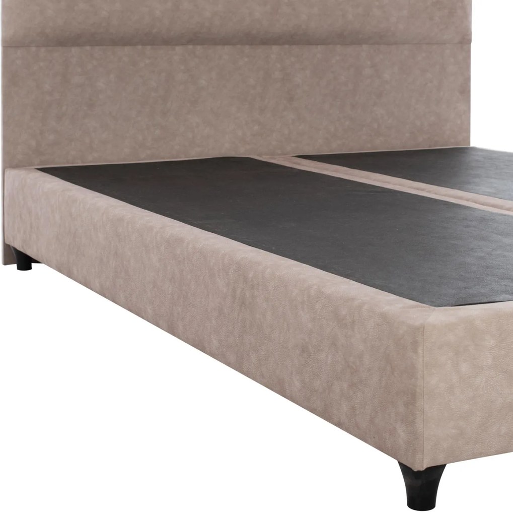 Επενδυμένο Κρεβάτι DOLORES Διπλό Nubuck Μπέζ 150x200 εκ. 150x205x105 εκ.