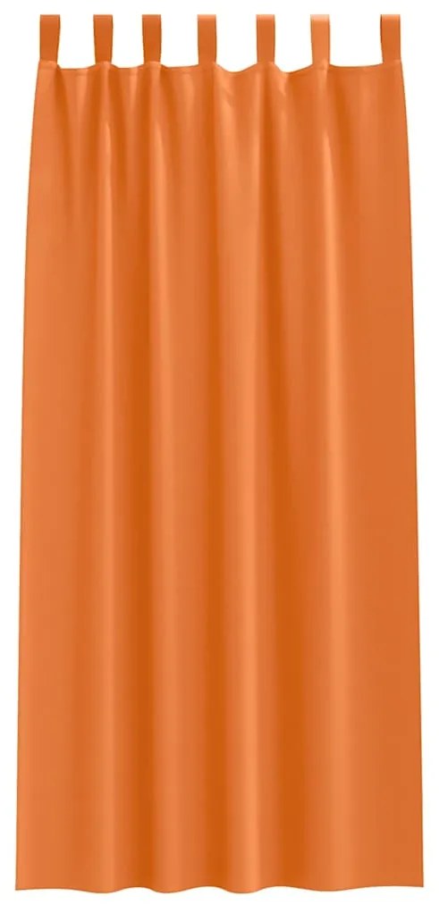 vidaXL Κουρτίνες 2 pcs Φωτεινό Πορτοκάλι 245x140εκ. Πολυεστέρας