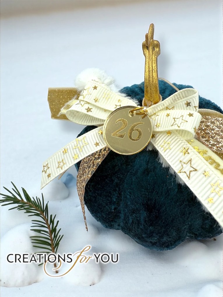 Κολοκύθα Σμαραγδί Μπλε βελούδινη μεσαία - Χρυσό