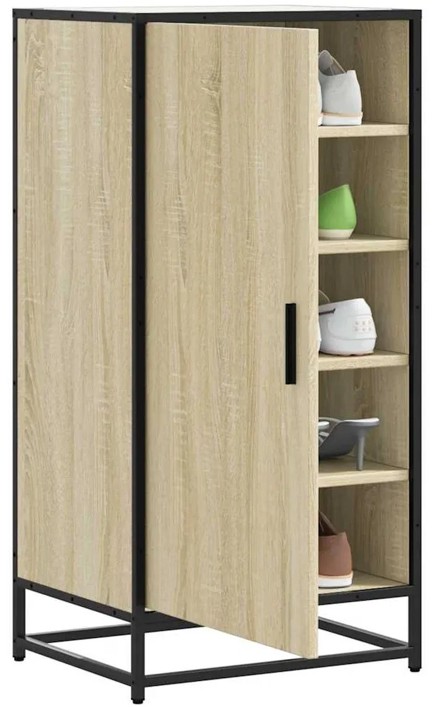 vidaXL Παπουτσοθήκη Sonoma Δρυς 48x38x97,5 εκ. από Επεξεργασμένο Ξύλο