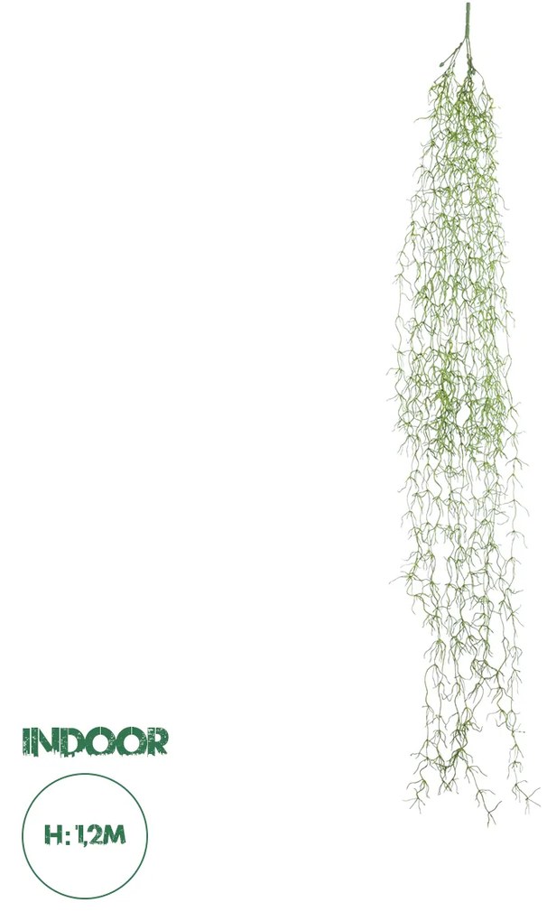 GloboStar® Artificial Garden TILLANDSIA HANGING BRANCH 20236 Τεχνητό Διακοσμητικό Κρεμαστό Φυτό Ισπανικό Βρύο Τιλάντσια Υ120cm