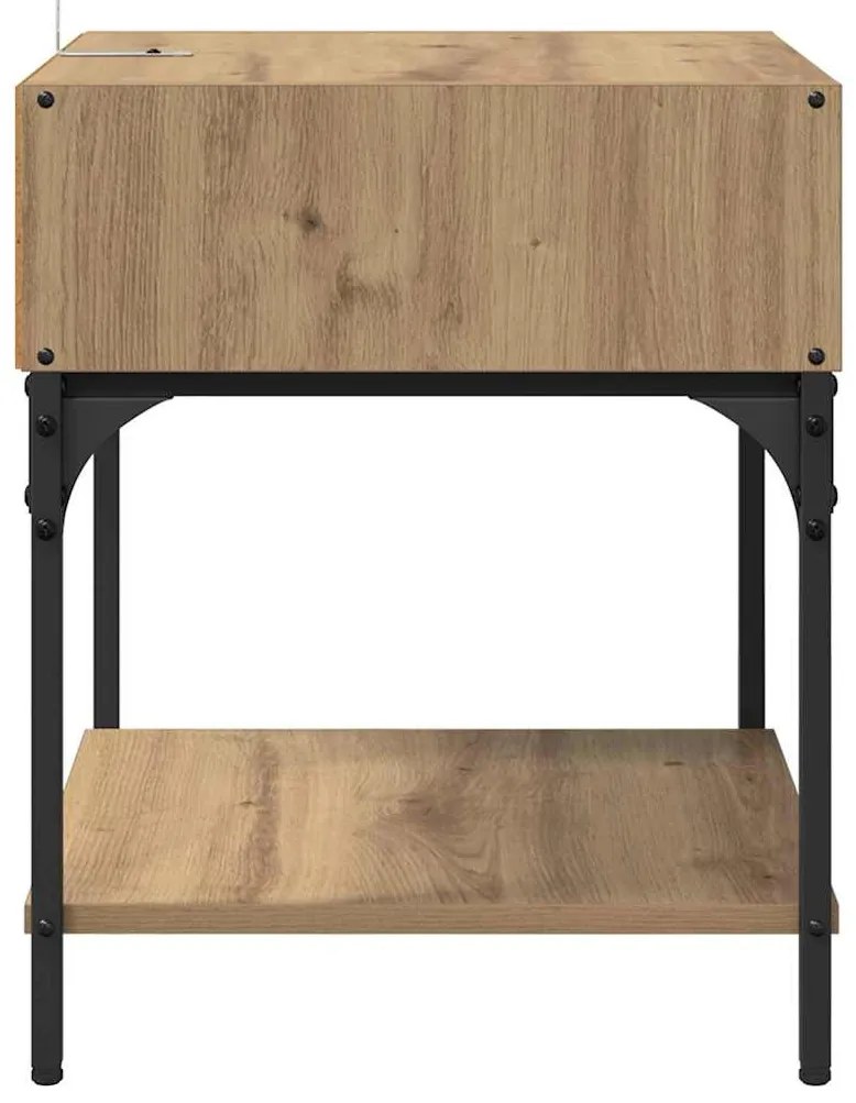 vidaXL Κομοδίνο Artisan Oak 40 x 40 x 50 cm Επεξεργασμένο ξύλο