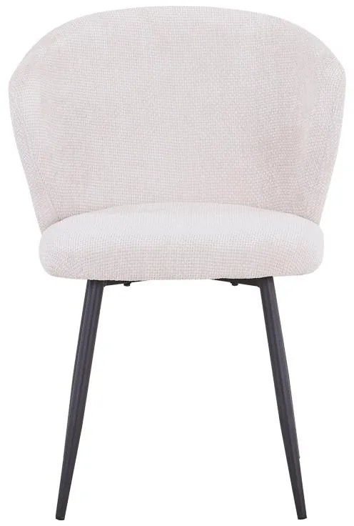 Καρέκλα Karg λευκό ύφασμα-πόδι μαύρο μέταλλο 57x62x80εκ 57x62x80 εκ.