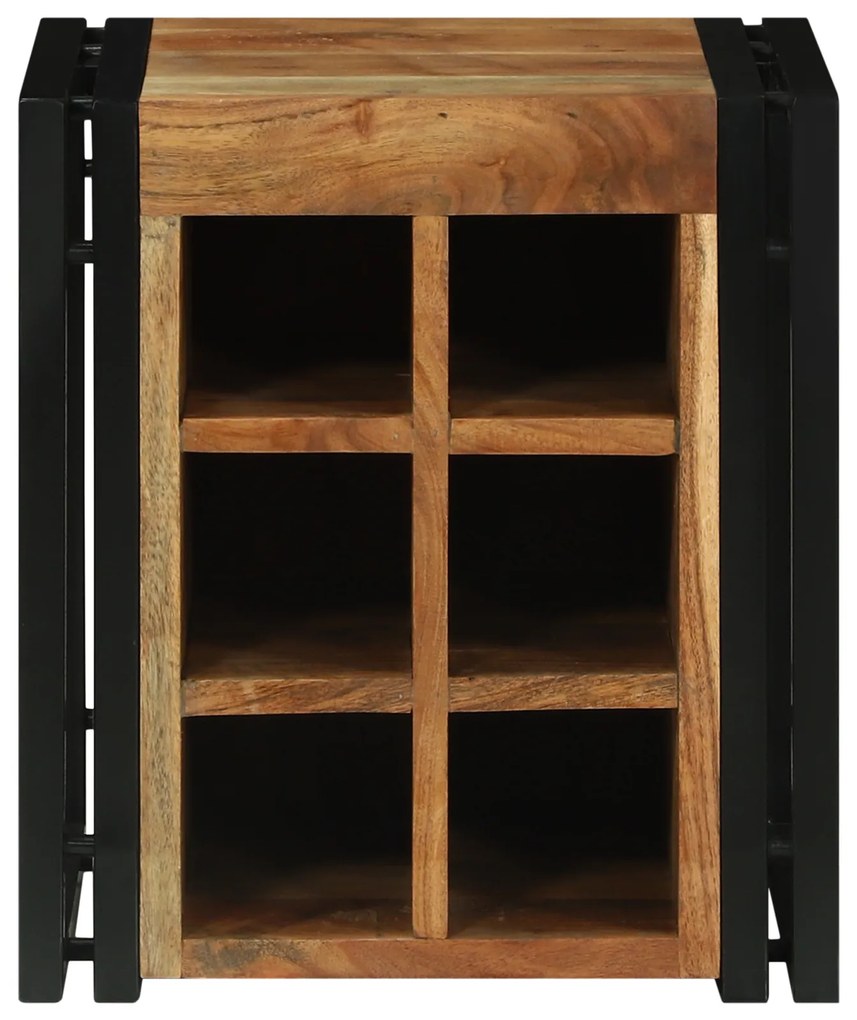 vidaXL Ράφι κρασιών  34.5x35x39 εκ. μασίφ ξύλο ακακίας