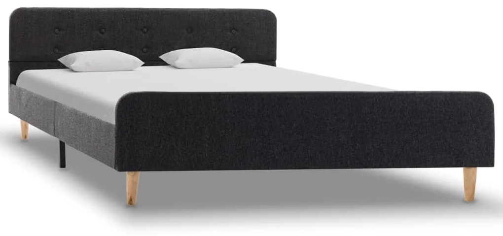 vidaXL Πλαίσιο Κρεβατιού Σκούρο Γκρι 140 x 200 εκ. από Λινάτσα