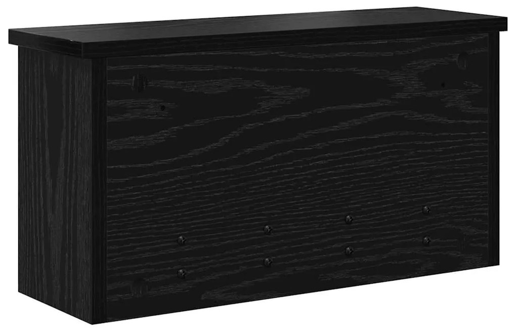 vidaXL Τοίχου Κρεμάστρα Μαύρη δρυς 50 x 16 x 26 εκ Επεξεργασμένο ξύλο