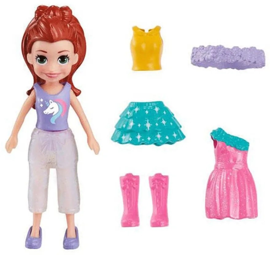 Παιχνίδι Μινιατούρα Polly Pocket - Unicorn Fashion Doll HKV82 Multi Mattel