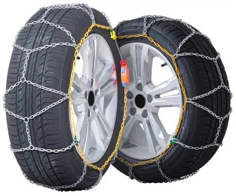 VEVOR Snow Chains Manganese Alloy Steel Traction Tire Chains Silver-Set of 2