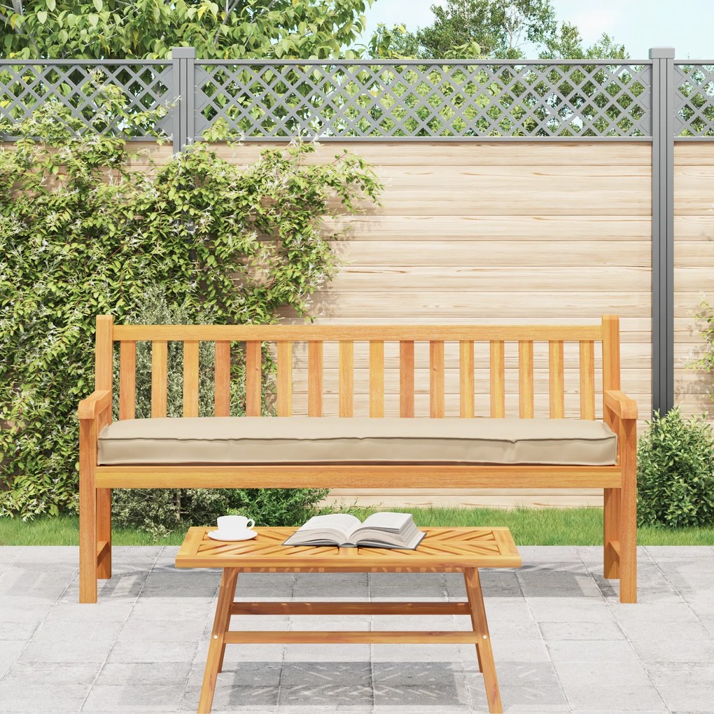 vidaXL Μαξιλάρι Παλέτας για Παγκάκι Μπεζ 180x40x8 εκ. ύφασμα Oxford