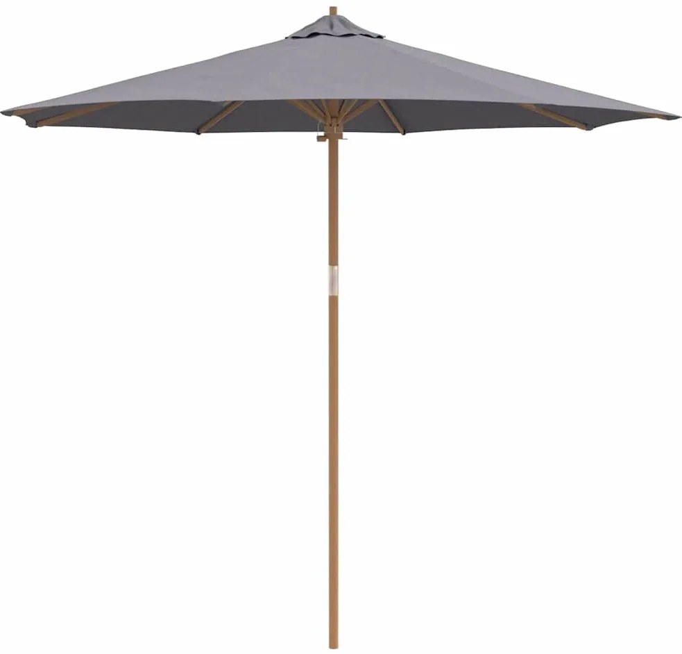 vidaXL Ομπρέλα Κήπου Σκούρο γκρι 270 x 270 x 260 εκ. Μπαμπού