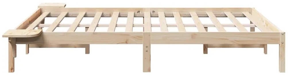 vidaXL Σκελετός Κρεβατιού Φυσικό 160 x 200 cm Στερεά ξυλεία πεύκου