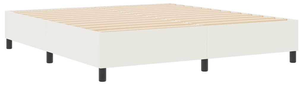 vidaXL Κρεβάτι Box Spring Κρεμ Σούπερ Κινγκ Με Καπιτονέ Ύφασμα
