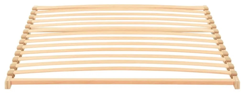vidaXL Βάση κρεβατιού με λάμες Καφέ 120 x 190 cm Στερεό Ξύλο Μηλιάς