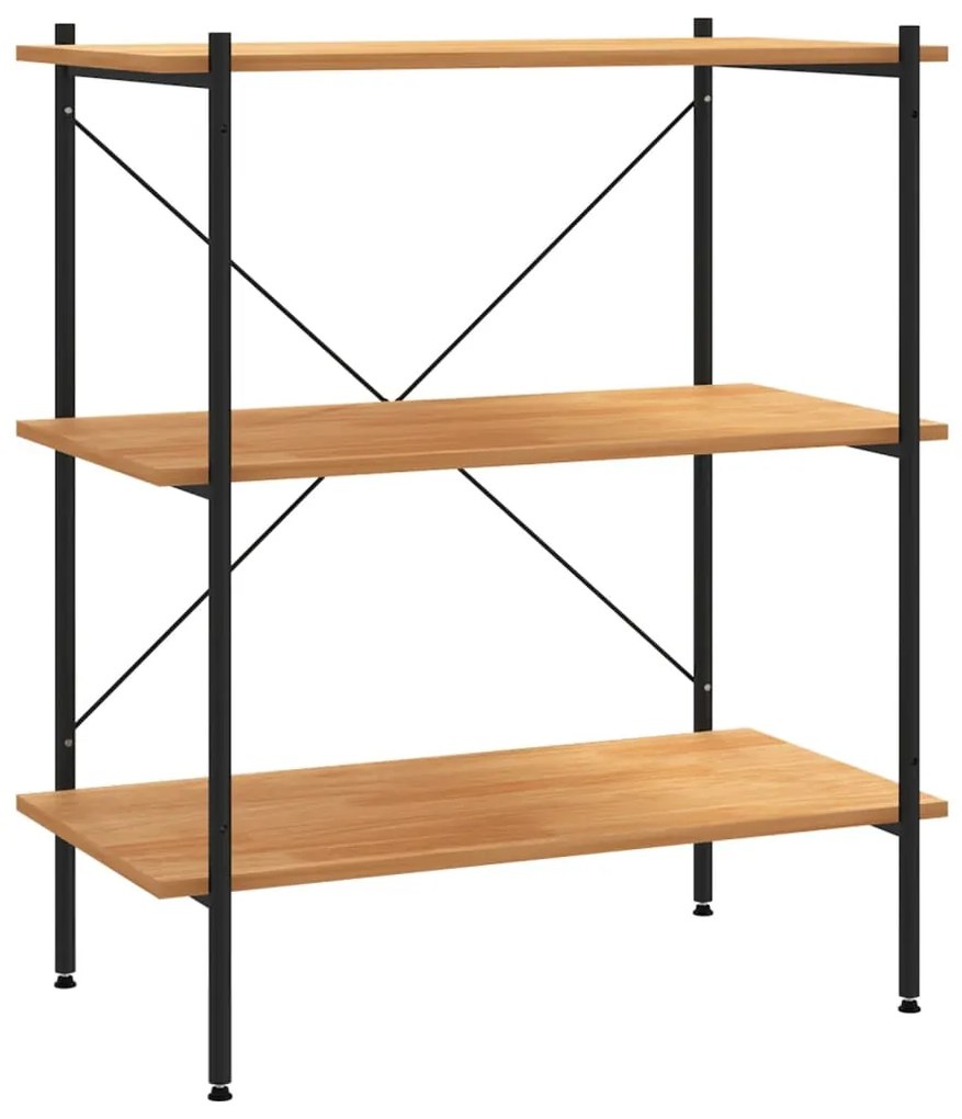 vidaXL Ράφια 3 Επιπέδων Μαύρο και Δρυς 80x40x92 εκ.