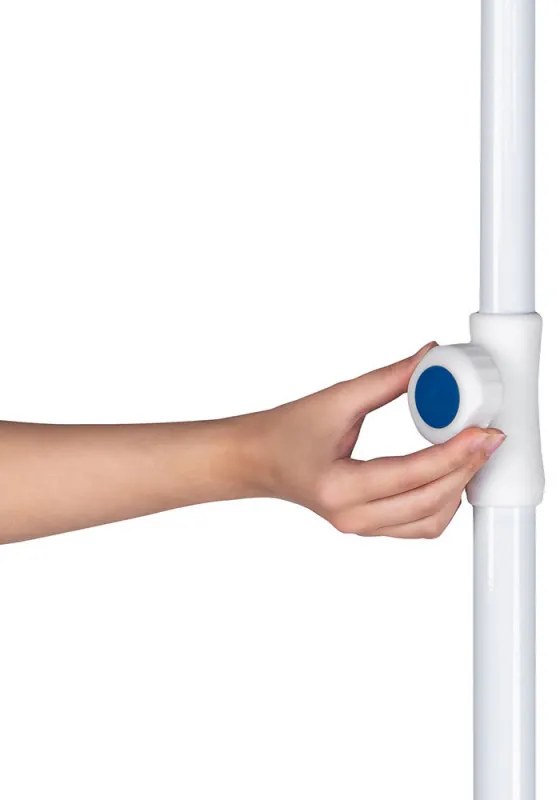 Ομπρέλα παραλίας MUHLER 2117 1008638, Ø190 cm, 210 cm ύψος, 10 νευρώσεις, UV προστασία UPF 50+, Μπλε