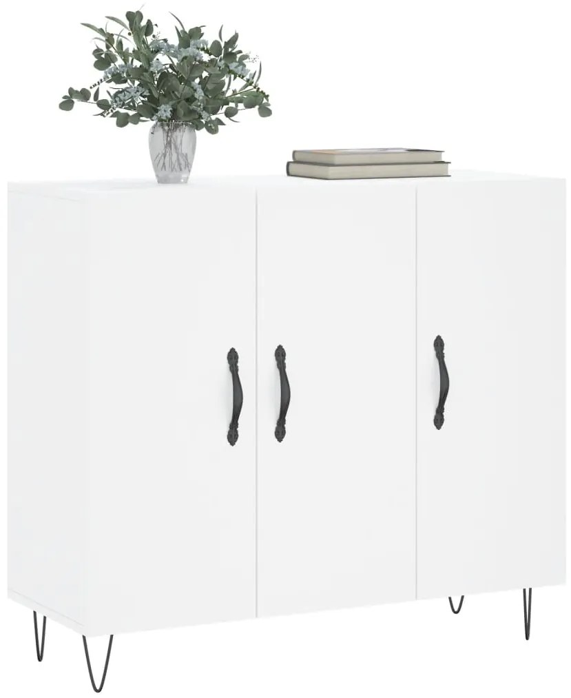 vidaXL Μπουφές Λευκός 90 x 34 x 80 εκ. από Επεξεργασμένο Ξύλο