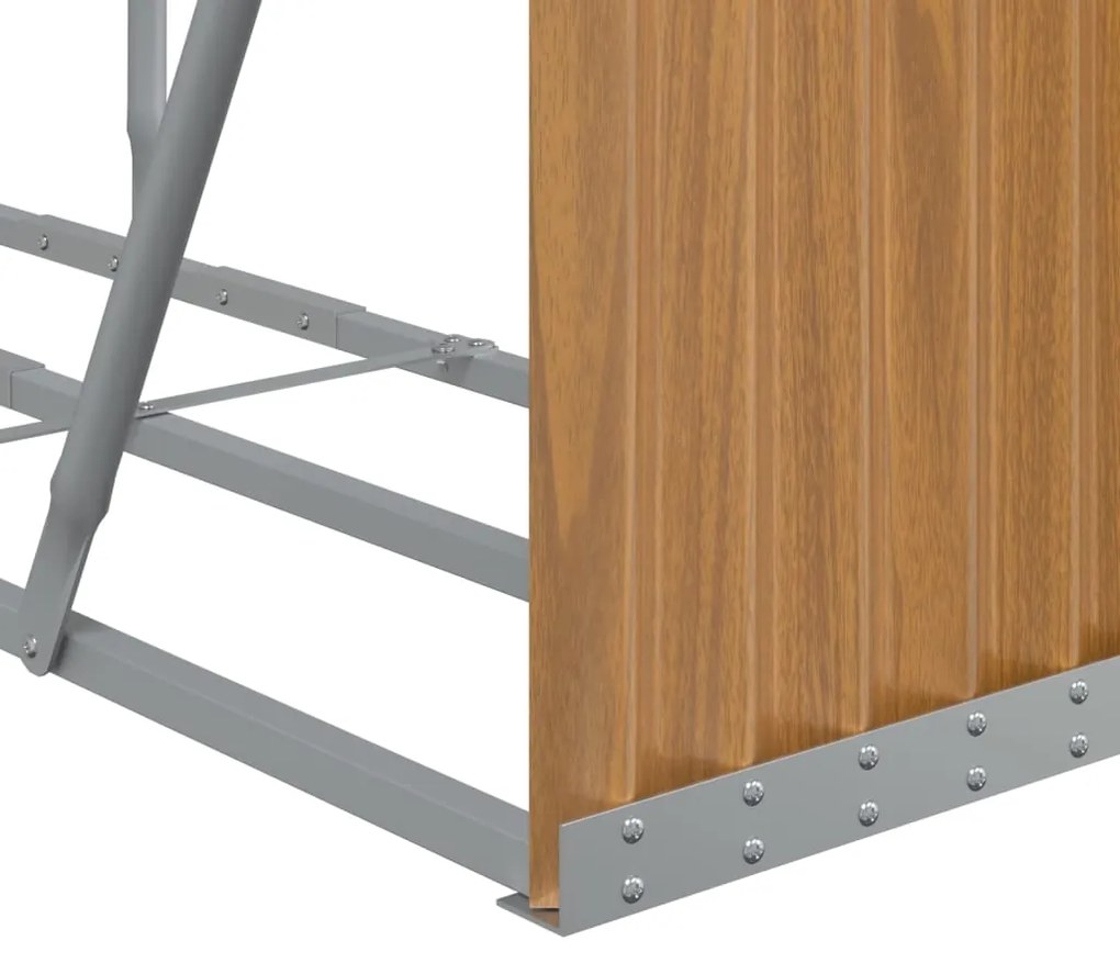 vidaXL Ξυλοθήκη Ξύλινη Όψη 180x45x100 εκ. από Γαλβανισμένο Ατσάλι