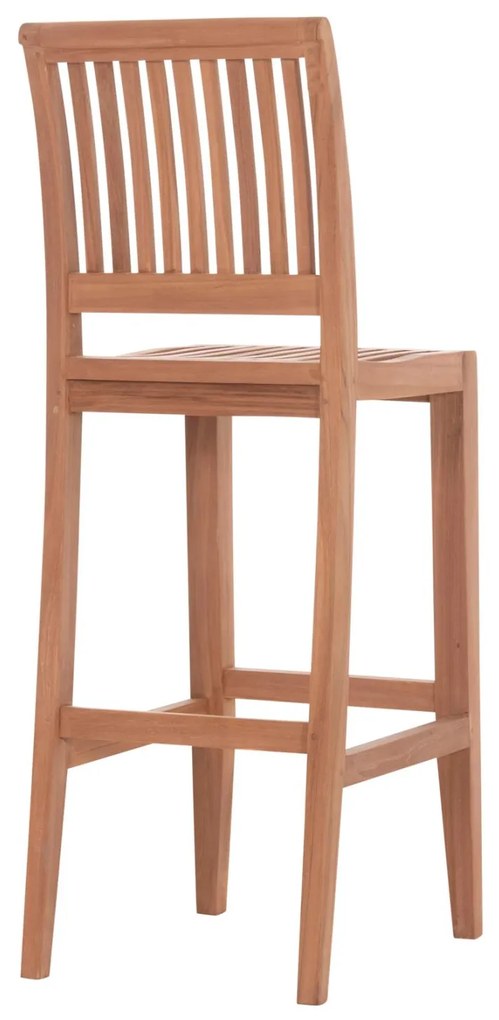 Σκαμπό Μπάρ PAIPER C18110 με Πλάτη Ξύλο ΤΕΑΚ Φυσικό 40x49,5x114Υ εκ. 40x49.5x114 εκ.