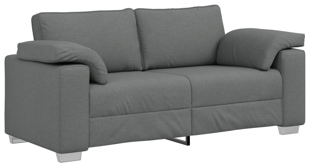 vidaXL Καναπέδες Loveseat Σκούρο Γκρι 140 εκ Υφάσματος