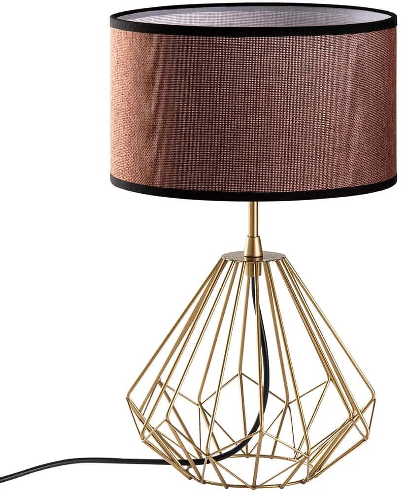 Φωτιστικό Επιτραπέζιο Diamond 892OPV2210 25x25x43cm 1xE27 40W Gold-Brown Opviq