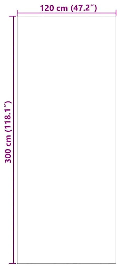 vidaXL Χαλάκι Εξώπορτας Καφέ και Μαύρο 120 x 300 cm
