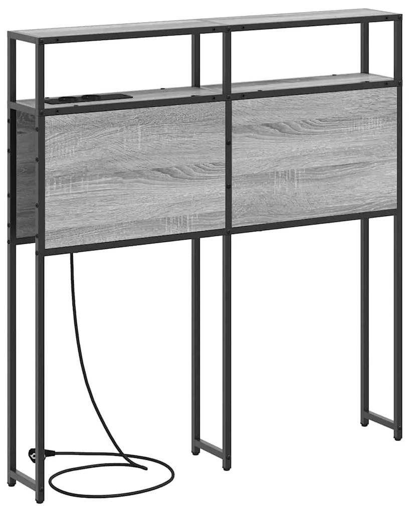 vidaXL Κεφαλάρι Αποθήκης με ράφι Γκρι sonoma 90 cm Επεξεργασμένο ξύλο
