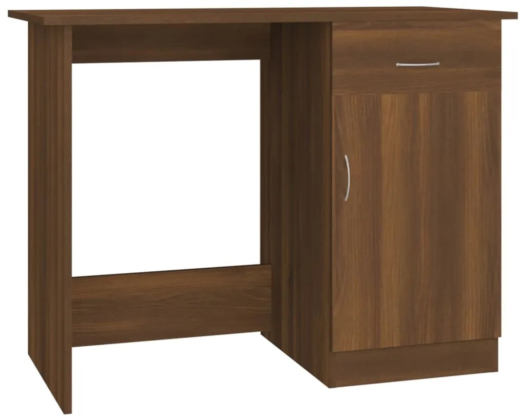 vidaXL Γραφείο Καφέ Δρυς 100x50x76 εκ. από Επεξεργασμένο Ξύλο