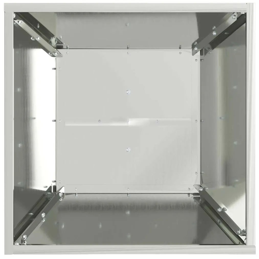 vidaXL Γλάστρα Πυλώνας Ασημί 40 x 40 x 100 cm Ατσάλι