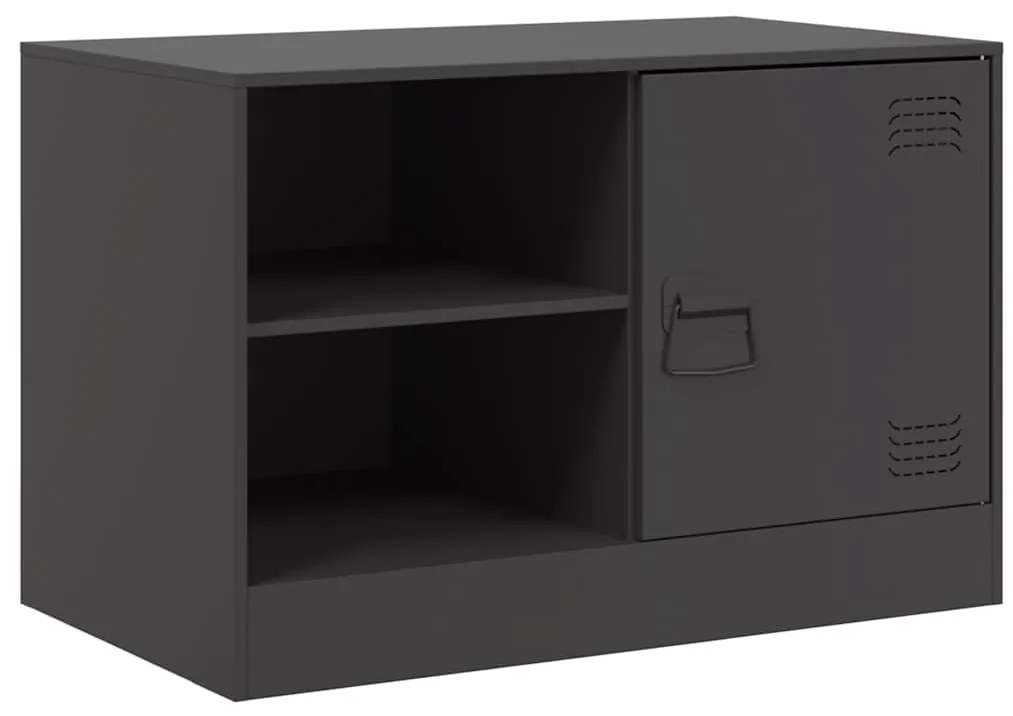 vidaXL Έπιπλο Τηλεόρασης Μαύρο 67x39x44 εκ. από Χάλυβα