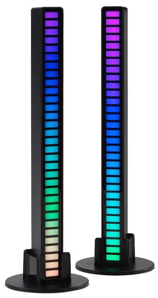 Ηχομπάρες (Σετ 2Τμχ) Με Led Equalizer Που Αντιδρά Στη Μουσική Red5 89166 Black The Source