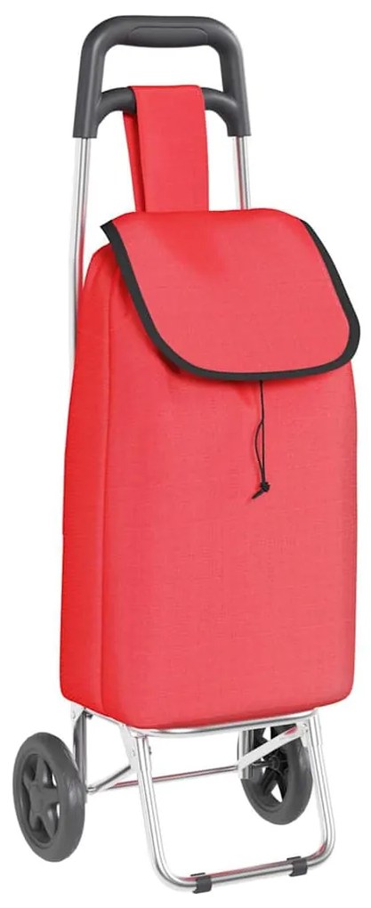 vidaXL Καρότσι Αγορών Κόκκινο 35 x 28 x 92 εκ. Ύφασμα Oxford