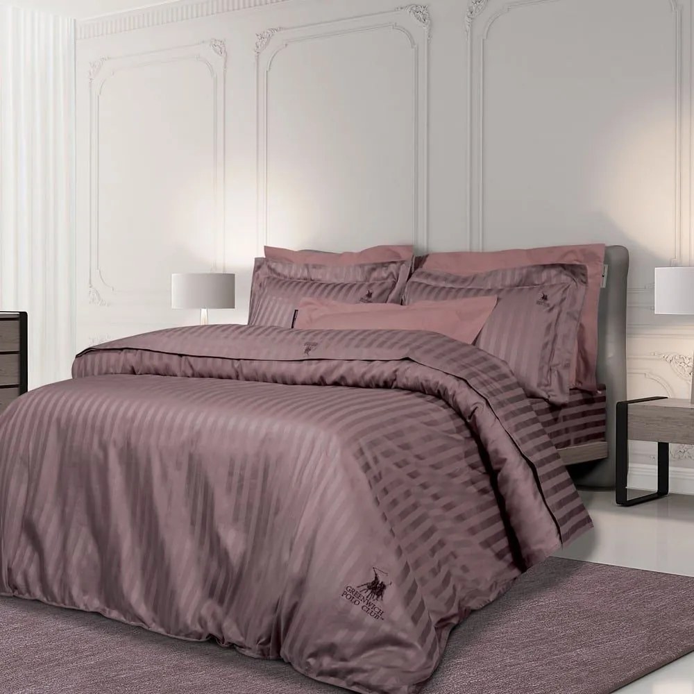 Σεντόνια 2155 (Σετ 4τμχ) Bordo Greenwich Polo Club King Size 270x280cm 100% Cotton Satin