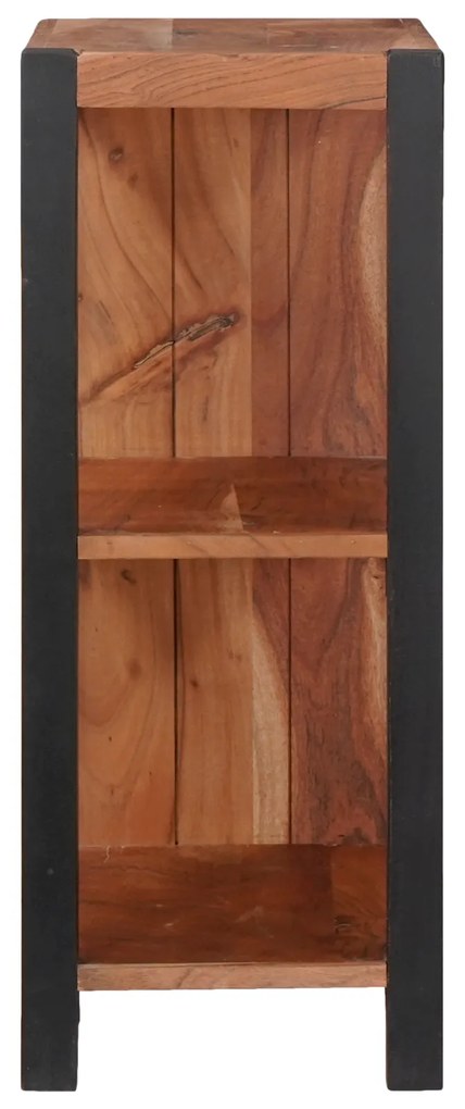 vidaXL Βιβλιοθήκη Καφέ, Μαύρο 50 x 30 x 75 εκ Στερεό Ξύλο Ακακίας