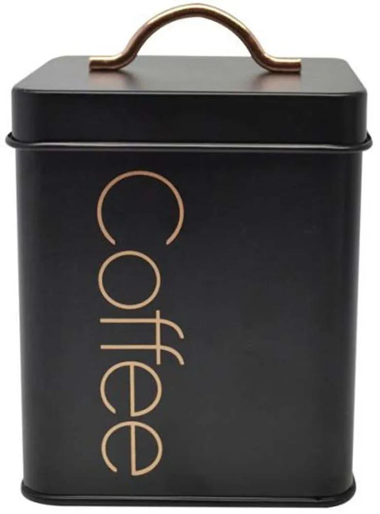 Βάζο Αποθήκευσης Coffee 816927 11,2x11,2x16,5cm Black-Bronze Ankor Μέταλλο