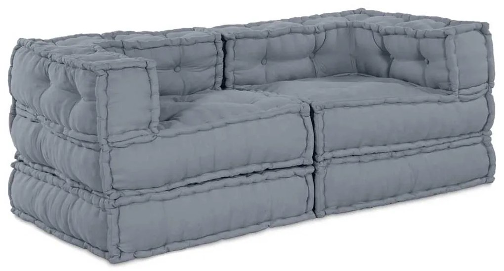 vidaXL Μαξιλάρι 2 pcs Γκρι 70 x 70 x 54 εκ Πολυεστέρας