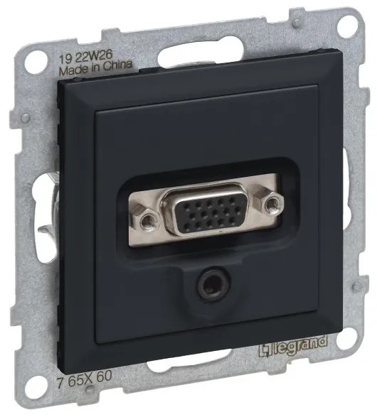 Μηχανισμός Hd15 + 3mm Jack Dark Grey  SEANO 765460 Legrand 765460