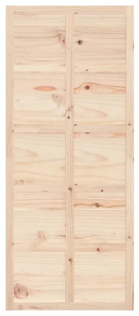 Πόρτα Αχυρώνα 90x1,8x214 εκ. από Μασίφ Ξύλο Πεύκου - Καφέ