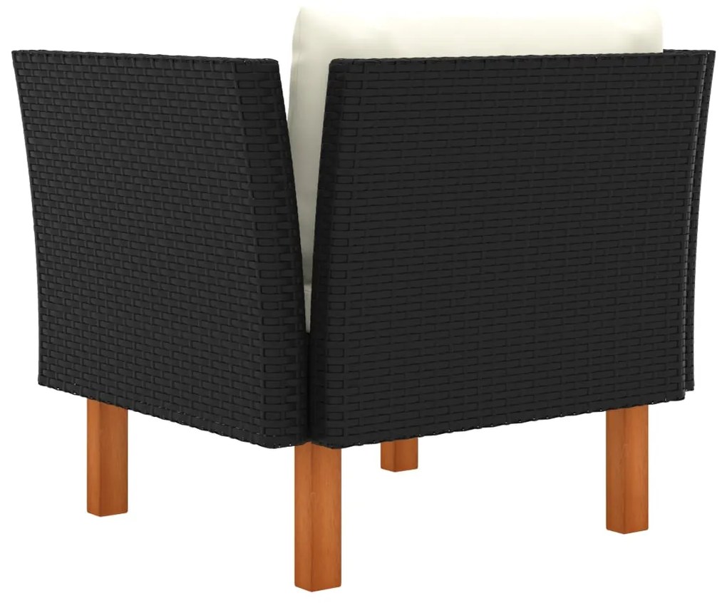 vidaXL Πολυθρόνα Κήπου από Συνθετικό Ρατάν / Μασίφ Ξύλο Ευκαλύπτου