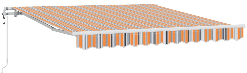vidaXL Αυτόματη Αναδιπλούμενη Τέντα Ριγέ 350x250 εκ.