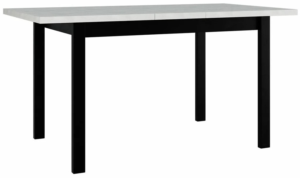 Τραπέζι Victorville 125, Άσπρο, Μαύρο, 76x80x120cm, 30 kg, Επιμήκυνση, Πλαστικοποιημένη μοριοσανίδα, Ξύλο, Μερικώς συναρμολογημένο, Ξύλο: Οξιά