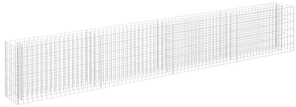 vidaXL Συρματοκιβώτιο-Γλάστρα Υπερυψωμένη 360x30x60 εκ. Γαλβ. Χάλυβας