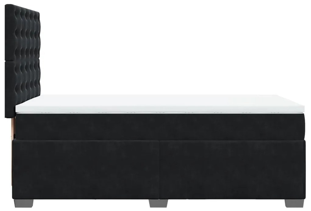 ΚΡΕΒΑΤΙ BOXSPRING ΜΕ ΣΤΡΩΜΑ ΜΑΥΡΟ 100X200 ΕΚ. ΒΕΛΟΥΔΙΝΟ 3290848